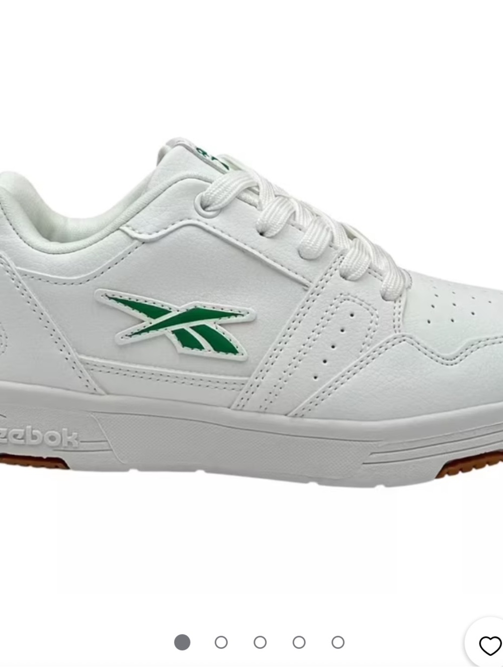 Reebok White Leather Sneakers with Teal Details - Men
